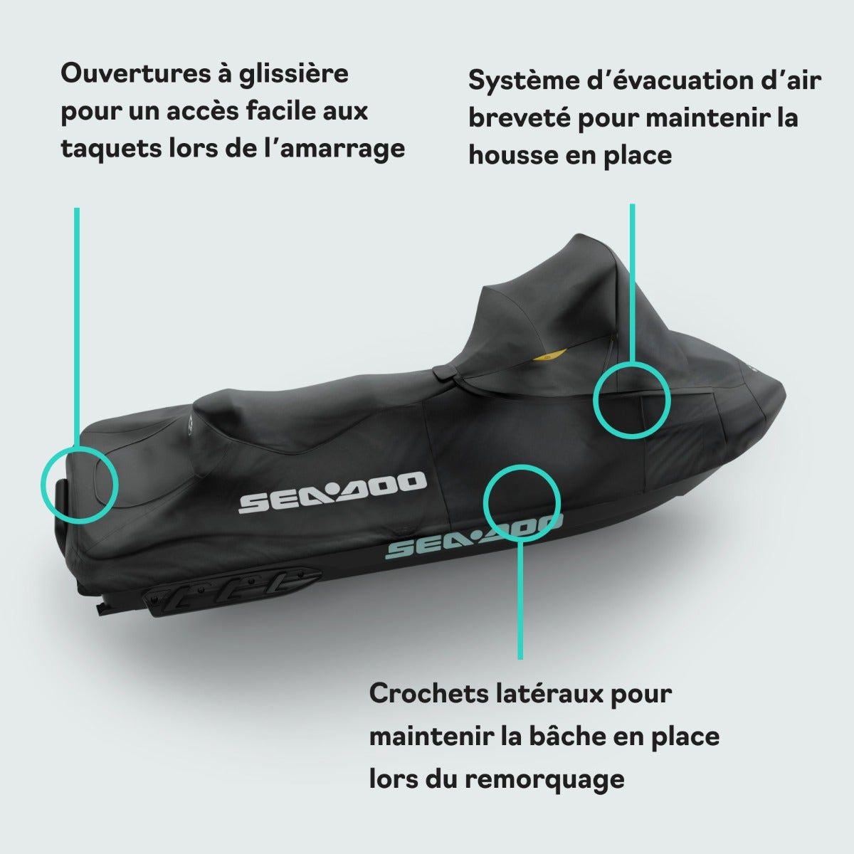 COVER - RXT, RXT-X, GTX & WAKE PRO WITH TOURING WINDSHIELD