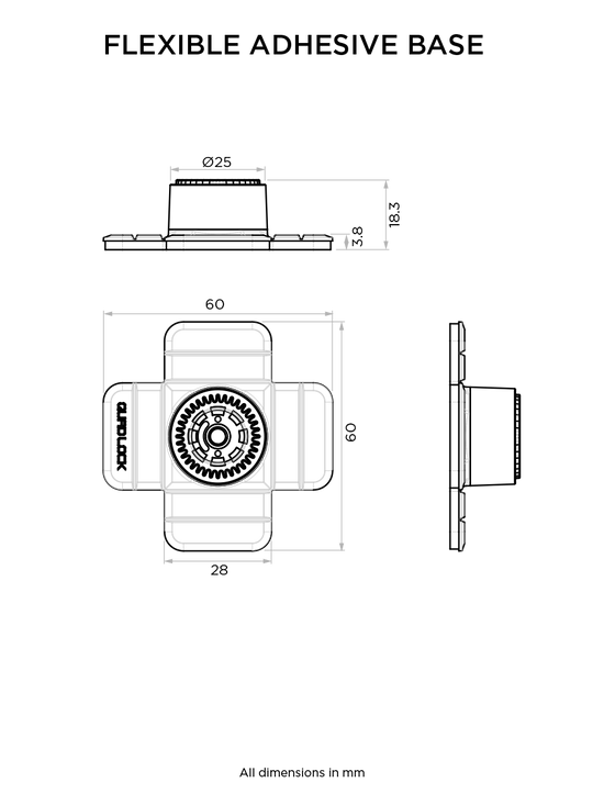 QUAD LOCK 360 BASE - FLEXIBLE ADHESIVE