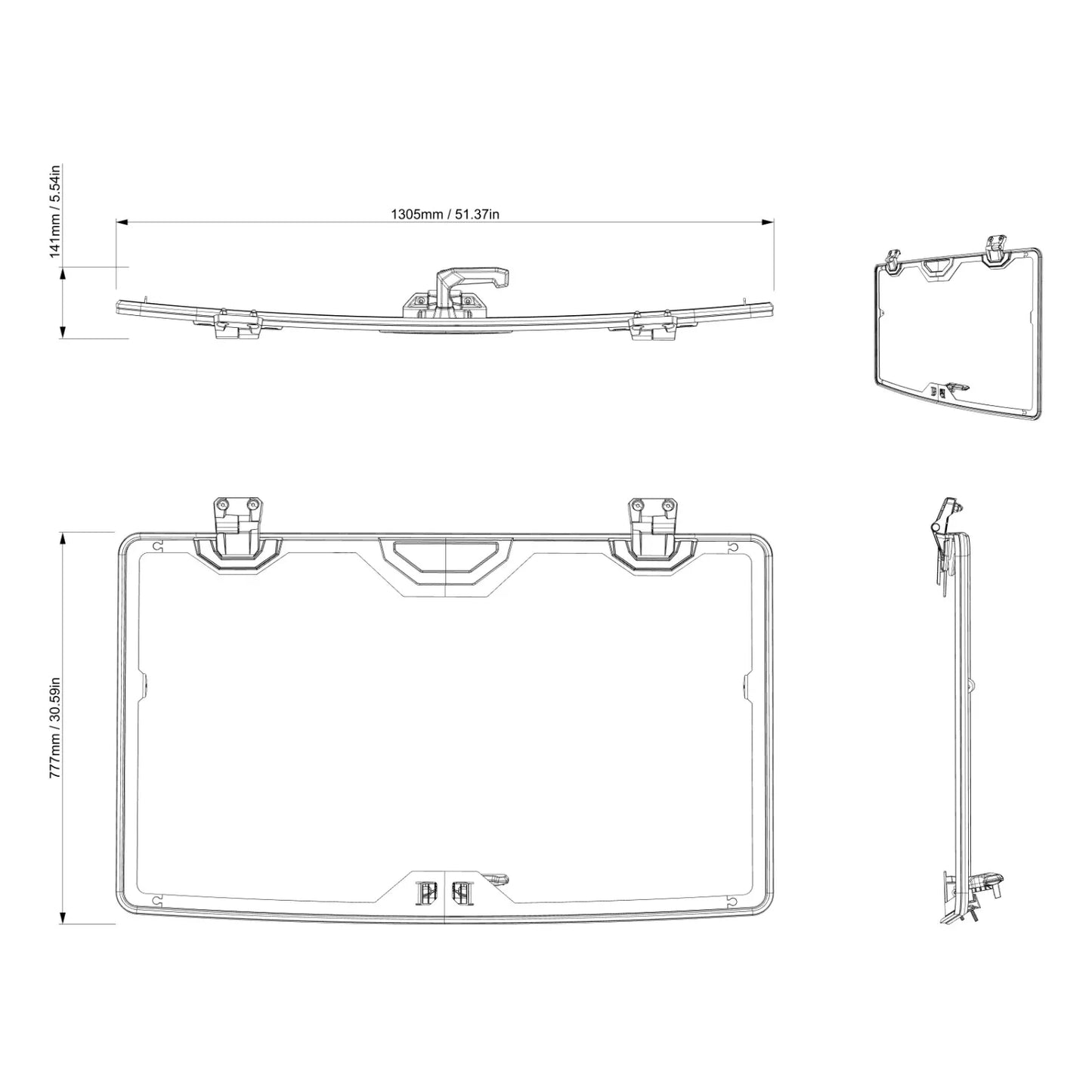 CAN-AM DEFENDER HD11 GLASS WINDSHIELD