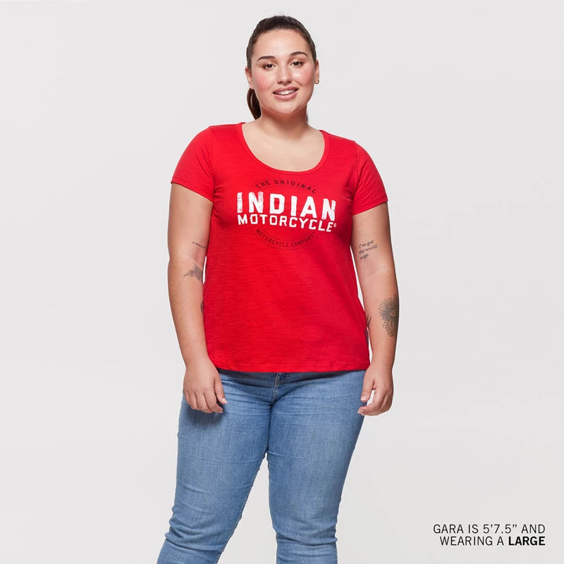 WOMENS BACK PLEAT TEE