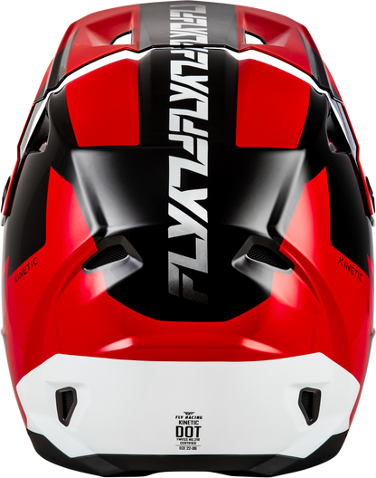 KINETIC CREST HELMET RED/BLACK/WHITE MD