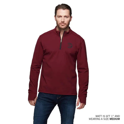 MENS SLEEVE PRINTED ATHLETE QUARTER ZIP