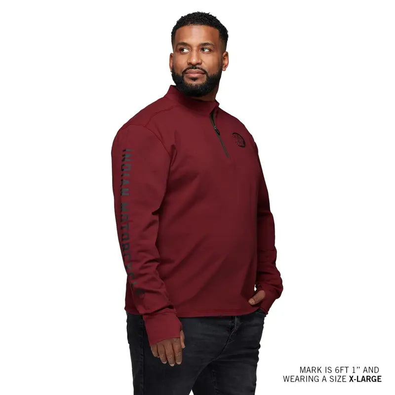 MENS SLEEVE PRINTED ATHLETE QUARTER ZIP