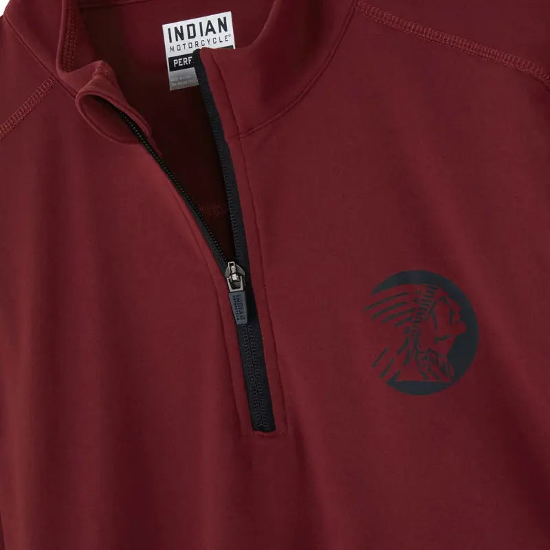 MENS SLEEVE PRINTED ATHLETE QUARTER ZIP