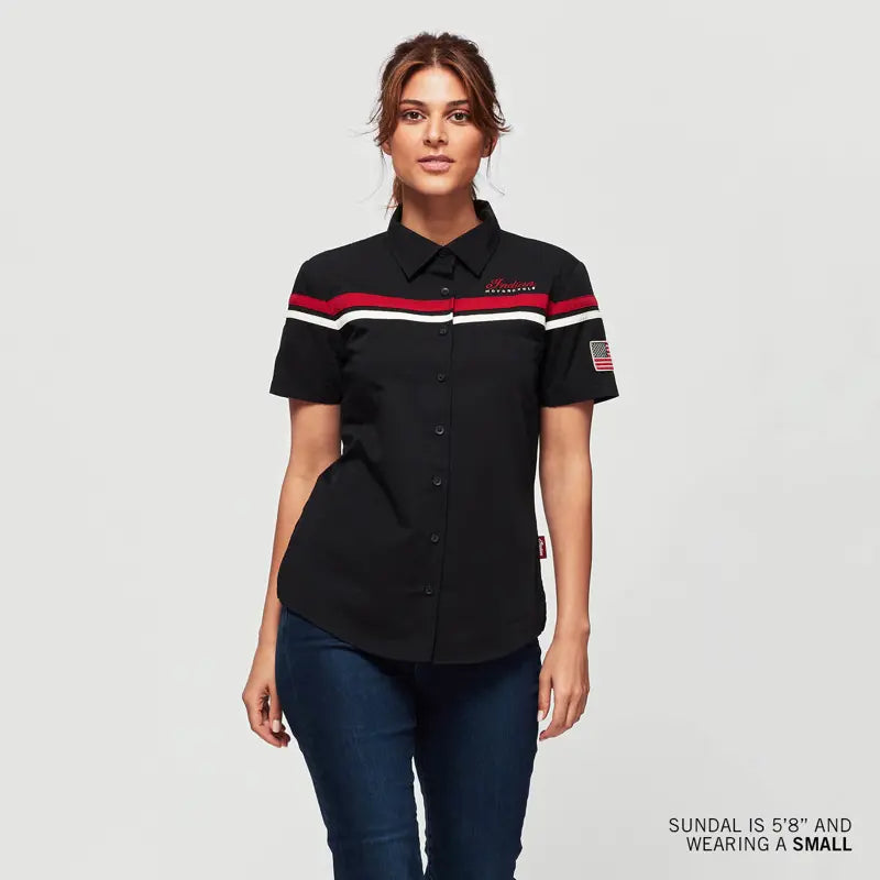 WOMENS SCRIPT SHOP SHIRT