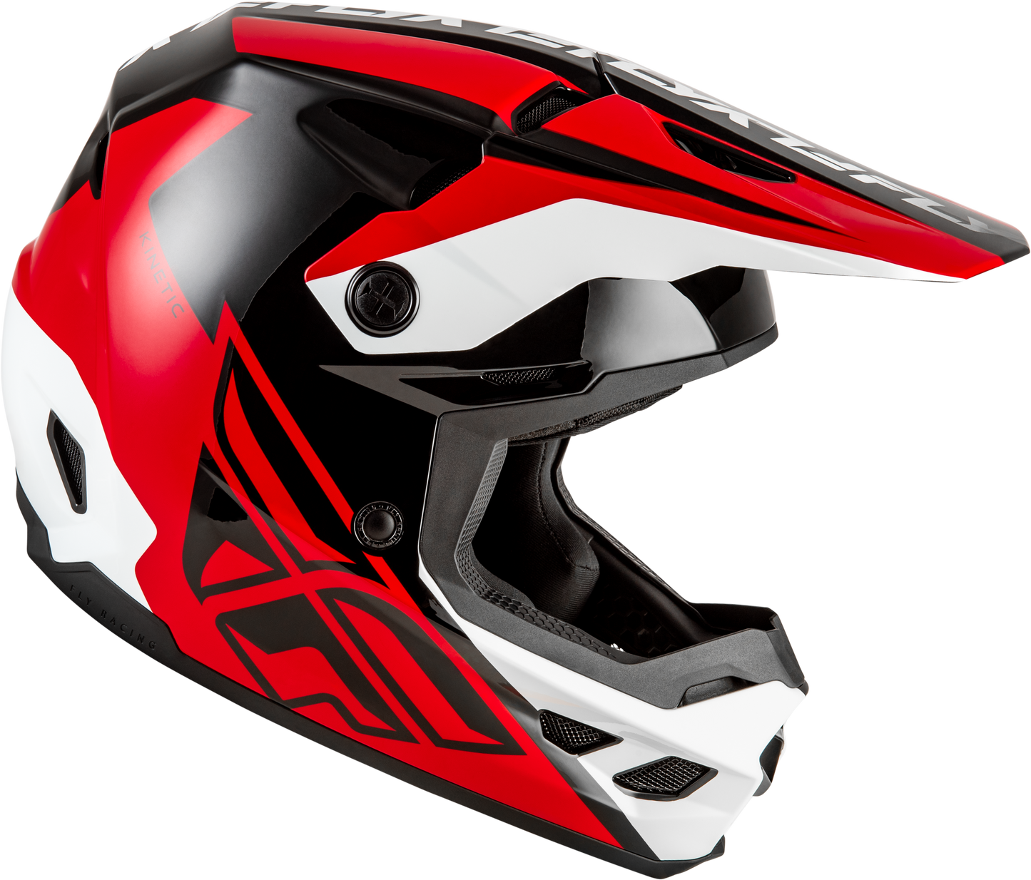 KINETIC CREST HELMET RED/BLACK/WHITE MD