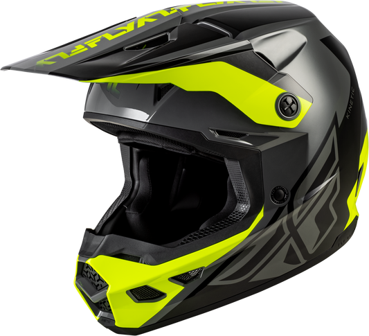 KINETIC CREST HELMET GREY/BLACK/HI-VIS 2X