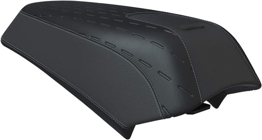 PASSENGER PILLION SEAT , BLACK VYNIL WITH PATTERN