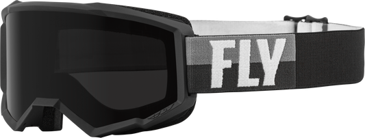 ZONE W/C GOGGLE BLACK/WHITE W/DARK SMOKE HYDROPHOC LENS