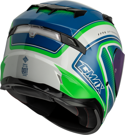 FF-98 AFTERSHOCK HELMET WHITE/NEON GREEN LG