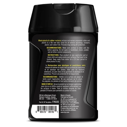 BLACK PLASTIC & RUBBER RESTORER 7.6 FL OZ/225 ML