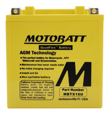 MOTOBATT MBTX16U SEALED FACTORY ACTIVATED