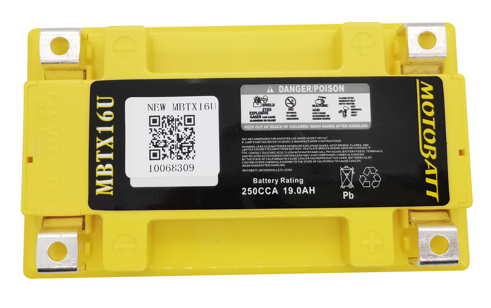 MOTOBATT MBTX16U SEALED FACTORY ACTIVATED