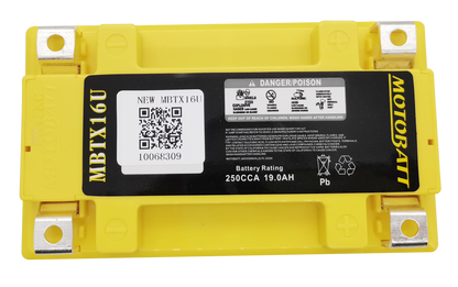 MOTOBATT MBTX16U SEALED FACTORY ACTIVATED