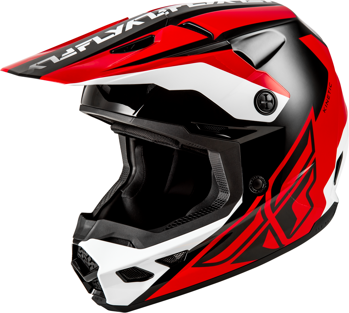 KINETIC CREST HELMET RED/BLACK/WHITE MD