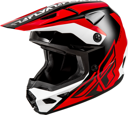 KINETIC CREST HELMET RED/BLACK/WHITE MD