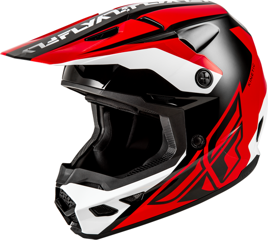 KINETIC CREST HELMET RED/BLACK/WHITE MD