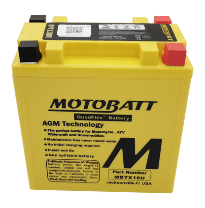 MOTOBATT MBTX16U SEALED FACTORY ACTIVATED