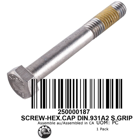 HEX. SCREW M8 X 60, SCOTCH GRIP